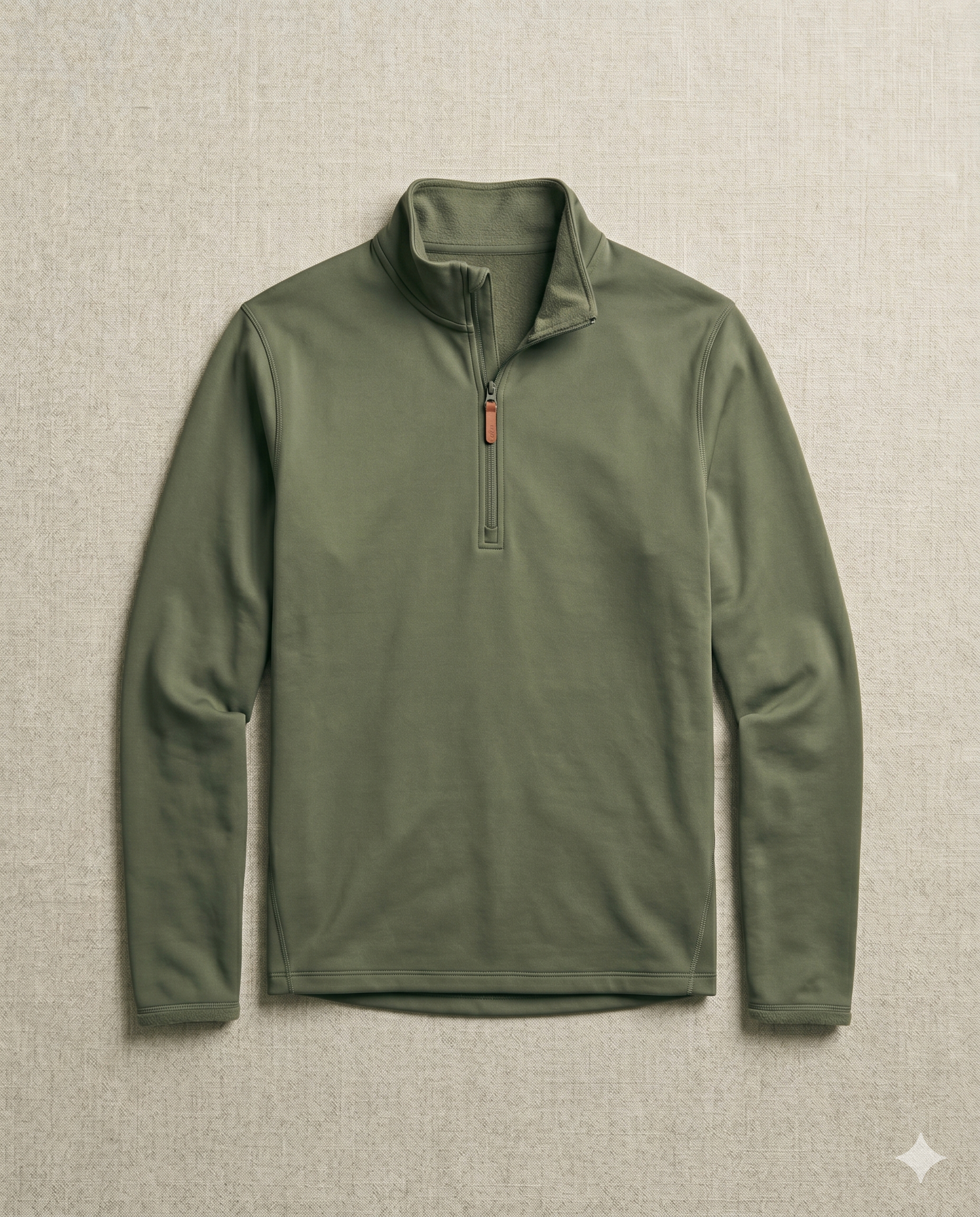 Gale Half-Zip running pullover in moss